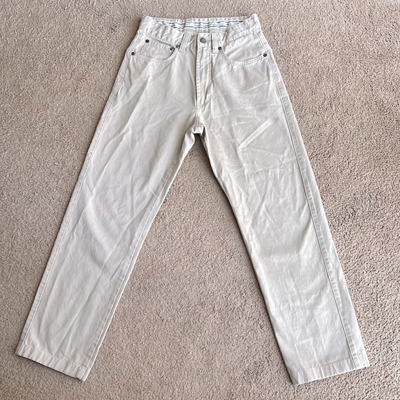 Ermenegildo Zegna Tan High Rise Straight Jeans - Picture 1 of 11
